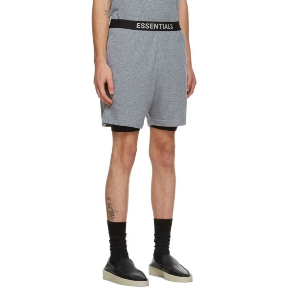 Fear Of God Essentials Grey Jersey Lounge Shorts - Size S